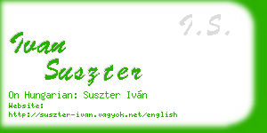 ivan suszter business card